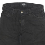 DICKIES Mens Black Casual Cotton Blend Cargo Shorts L W30 Workwear Style