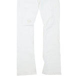BECCA Womens White Regular Fit Straight Cotton Blend Jeans W30 L34 Zip