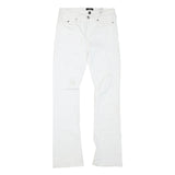 BECCA Womens White Regular Fit Straight Cotton Blend Jeans W30 L34 Zip