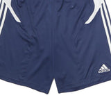 ADIDAS Mens Shorts Navy Blue & White Sports Casual L W32 Polyester