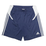 ADIDAS Mens Shorts Navy Blue & White Sports Casual L W32 Polyester