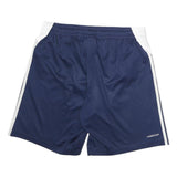 ADIDAS Mens Shorts Navy Blue & White Sports Casual L W32 Polyester