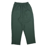 BONWORTH Womens Polyester Green Regular Trousers W24 L26 Elastic Waist Pull On