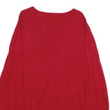 NAUTICA Mens Red Plain Cotton Jumper Crew Neck Basic Knit XL Classic Comfortable