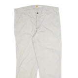 CARHARTT Mens Beige Relaxed Jeans Cotton Blend W38 L32 Workwear Zip Closure