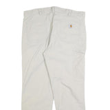 CARHARTT Mens Beige Relaxed Jeans Cotton Blend W38 L32 Workwear Zip Closure