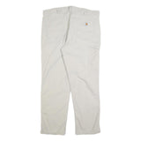 CARHARTT Mens Beige Relaxed Jeans Cotton Blend W38 L32 Workwear Zip Closure