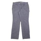 CARHARTT Womens Cotton Blend Regular Fit Purple Trousers W30 L30 Workwear Zip