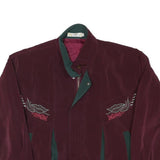 MEINAZY Mens Maroon & Green Classic Jacket M Polyester Blend Embroidered Unique