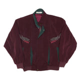MEINAZY Mens Maroon & Green Classic Jacket M Polyester Blend Embroidered Unique