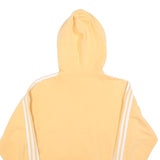 ADIDAS Womens Yellow Hoodie UK 4 Cotton Blend Pullover Drawstring Hood