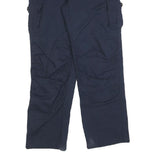 EDEN ONE Womens Regular Fit Navy Cotton Blend Cargo Trousers W30 L28 Utility Zip