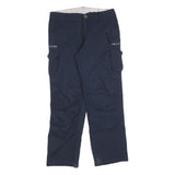 EDEN ONE Womens Regular Fit Navy Cotton Blend Cargo Trousers W30 L28 Utility Zip