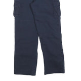 EDEN ONE Womens Regular Fit Navy Cotton Blend Cargo Trousers W30 L28 Utility Zip