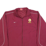 NIKE Mens Maroon Lakeside Basketball Zip Jacket M Polyester Blend Plain