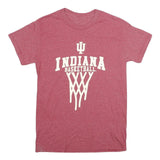 Mens Red Indiana Basketball Graphic T-Shirt M Short Sleeve Crew Neck Printed
