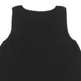 MASSIMO DUTTI Womens Black Lace Trim Sleeveless V-Neck Top M Ribbed