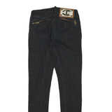 JUST CAVALLI Womens Slim Black Denim Slim Jeans W26 L31 Zipper Detail