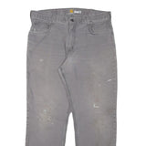 CARHARTT Mens Cotton Blend Grey Relaxed Fit Straight Leg Trousers W34 L30