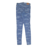 LEVI'S Womens Slim Blue Skinny Denim Light W26 L30 Camouflage Print Jeans