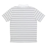 NIKE Mens White & Black Striped Short Sleeve Polo Shirt M Lightweight Sports