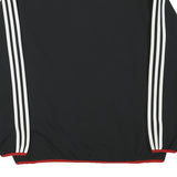 ADIDAS Mens Black White Polyester Blend Track Jacket L Zip Sport Retro