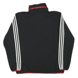 ADIDAS Mens Black White Polyester Blend Track Jacket L Zip Sport Retro