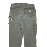 CARHARTT Mens Cotton Blend Grey Relaxed Straight Trousers W30 L29 Workwear Cargo