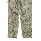 API Mens Cotton Blend Green Camouflage Regular Fit Cargo Trousers W31 L33