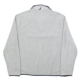 NAUTICA Mens Grey & Navy Colourblock Plain Quarter Zip Pullover Jumper L Casual