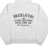 Womens Grey Bricklayers Union Local #28 Hooded Pullover XL Cotton Blend Casual