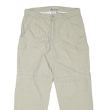COLUMBIA Mens Cotton Blend Relaxed Cargo Trousers Beige W32 L27 Outdoor Utility