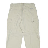 COLUMBIA Mens Cotton Blend Relaxed Cargo Trousers Beige W32 L27 Outdoor Utility