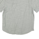 WOOLRICH Mens Grey Cotton Blend Short Sleeve Shirt L Casual Lightweight