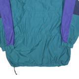 COLUMBIA Womens Blue Green Zip Jacket L Polyester Blend Colourblock Outdoor