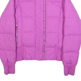 NIKE Womens Purple Zip Up Polyester Puffer Jacket M Lightweight Outerwear