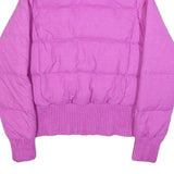 NIKE Womens Purple Zip Up Polyester Puffer Jacket M Lightweight Outerwear