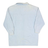 CURRENT SEEN Womens Blue Cotton Button Jacket S Plain Lightweight Casual Style