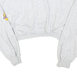 NBA Womens Grey Los Angeles Lakers Crew Neck XS Cropped Cotton Sweatshirt