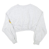NBA Womens Grey Los Angeles Lakers Crew Neck XS Cropped Cotton Sweatshirt