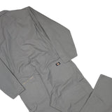 DICKIES Mens Grey Cotton Blend Dungarees Relaxed Woven XL W42 L30 Workwear