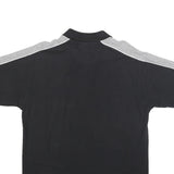 UMBRO Mens Black & Grey Cotton Blend Short Sleeve Polo Shirt L Sports Casual