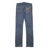 PHARD Womens Jeans Blue Slim Skinny Denim Medium W28 L32 Slim Fit Zip Pocket