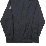 ADIDAS Mens Black Nylon Hoodie Jacket S Plain Sports Training Lightweight Zip