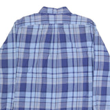 RALPH LAUREN Mens Blue & Light Blue Check Shirt L Classic Fit Cotton