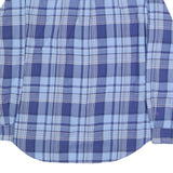 RALPH LAUREN Mens Blue & Light Blue Check Shirt L Classic Fit Cotton