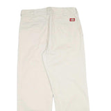 DICKIES Mens Cotton Beige Regular Fit Straight Leg Trousers W32 L29 Workwear