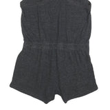 NIKE Womens Black Playsuit Cotton Blend Racerback M Casual Summer Drawstring