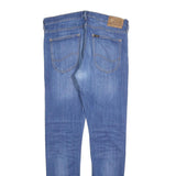 LEE Mens Slim Blue Cotton Denim Jeans W33 L32 Classic Zip Pockets Casual