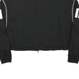 PUMA Womens Black 1/4 Zip XL Logo Print Cropped Sweatshirt